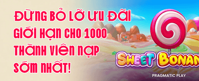 Thưởng Chào Mừng 100% Cho Thành Viên Mới promotion